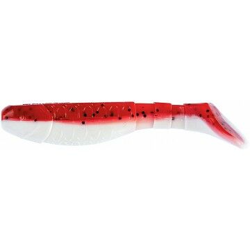 

Виброхвост Helios Chubby 3,55"/9 см Red & White 5шт. (HS-4-003), Helios, 000117790