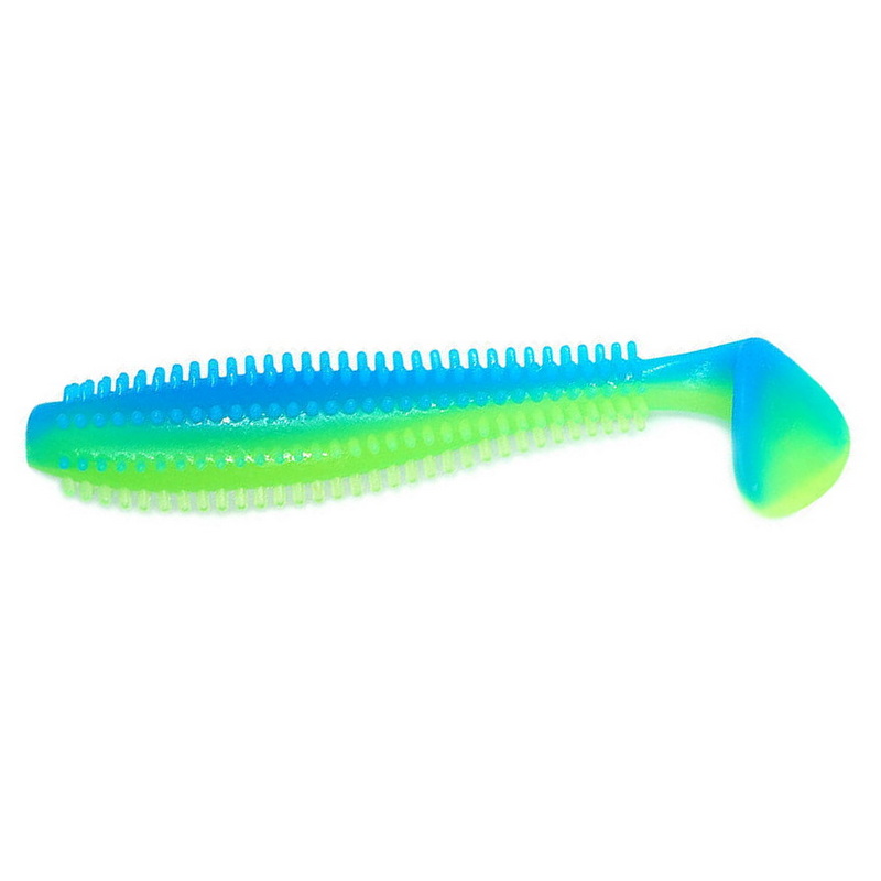 

Виброхвост Kosadaka SPIKEY SHAD 90, 9шт., цвет BLS, Зеленый;голубой, SPIKEY SHAD