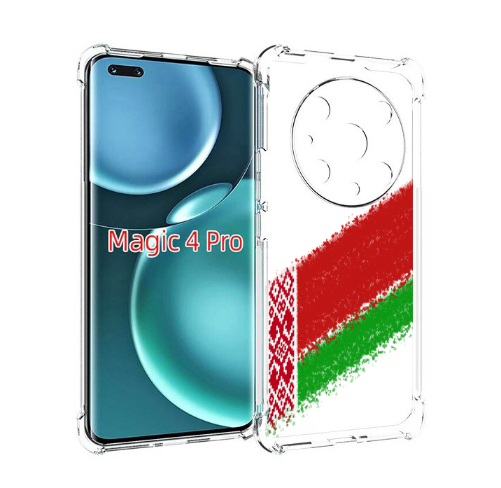 

Чехол MyPads флаг Белорусии мужской для Honor Magic4 Pro, Прозрачный, Tocco