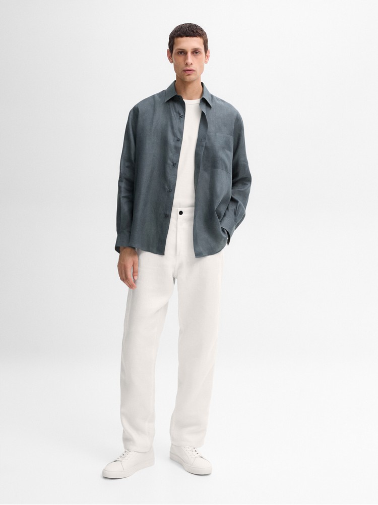 

рубашка мужская Massimo Dutti 8411/840-I2024 серая L, Серый, 8411/840-I2024