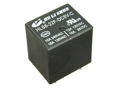 

2 шт Реле 5V HLS8-22F ток-15A/125V, Реле HLS8-22F(5VDC)ток-15A