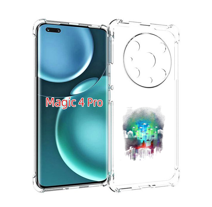 

Чехол MyPads город в свечении для Honor Magic4 Pro, Прозрачный, Tocco
