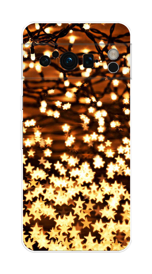 

Чехол на Google Pixel 8 Pro "Новогодняя гирлянда", Золотистый, 271650-5