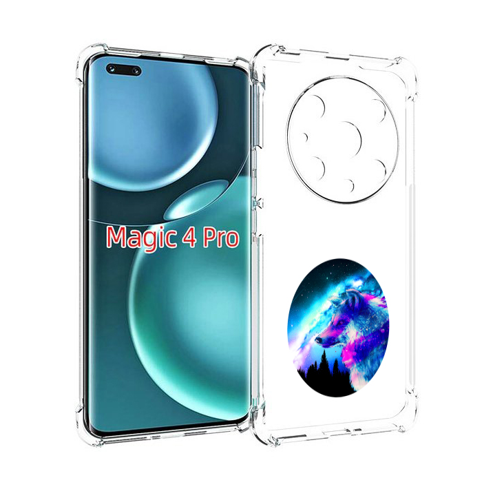 

Чехол MyPads голубой волк для Honor Magic4 Pro, Прозрачный, Tocco