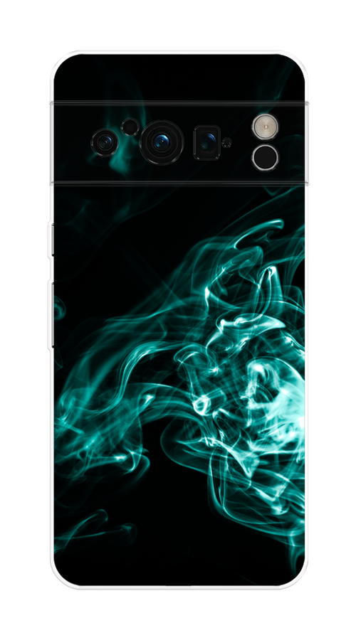 

Чехол на Google Pixel 8 Pro "Дым", Бирюзовый;черный;голубой, 271650-3