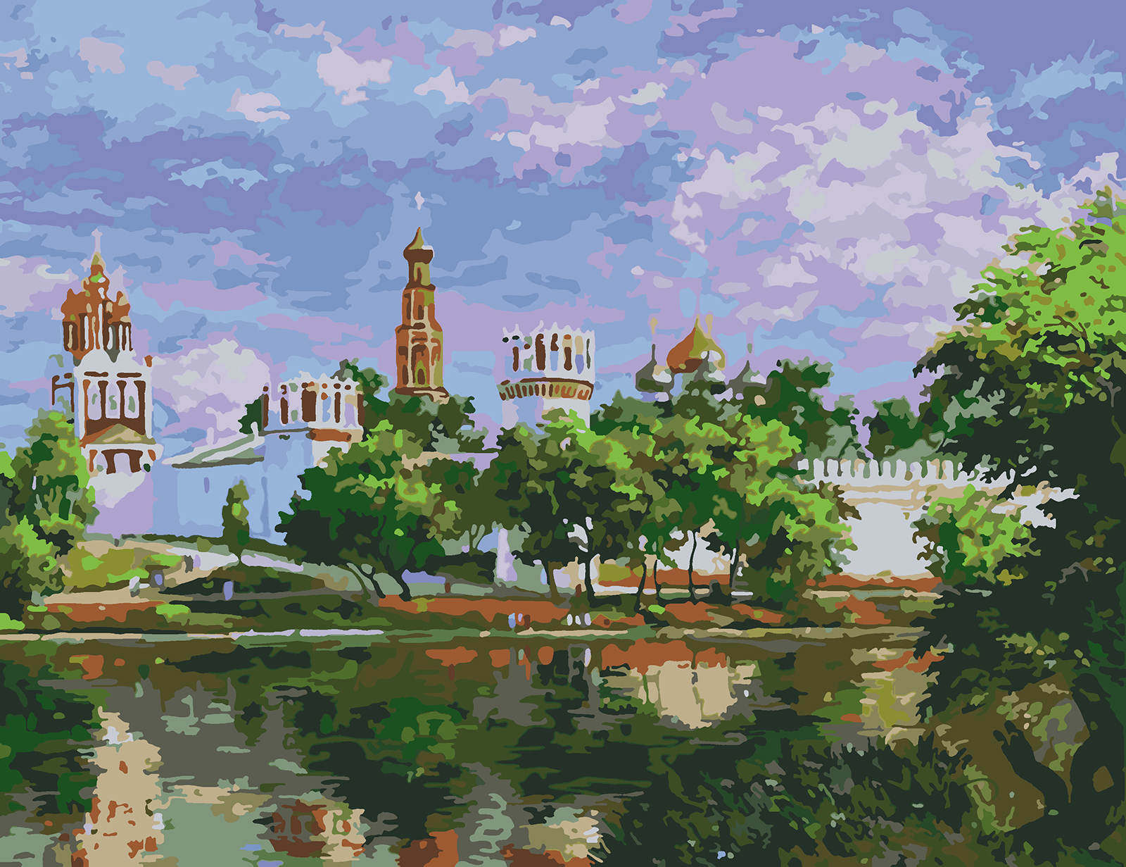 

Картина по номерам Красиво Красим Новодевичий Монастырь, 100 х 150 см, Новодевичий Монастырь