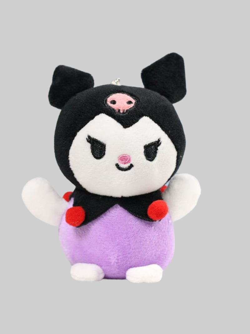 фото Мягкая игрушка plush story брелок, куроми улыбается kuromi onegai my melody 12 см.