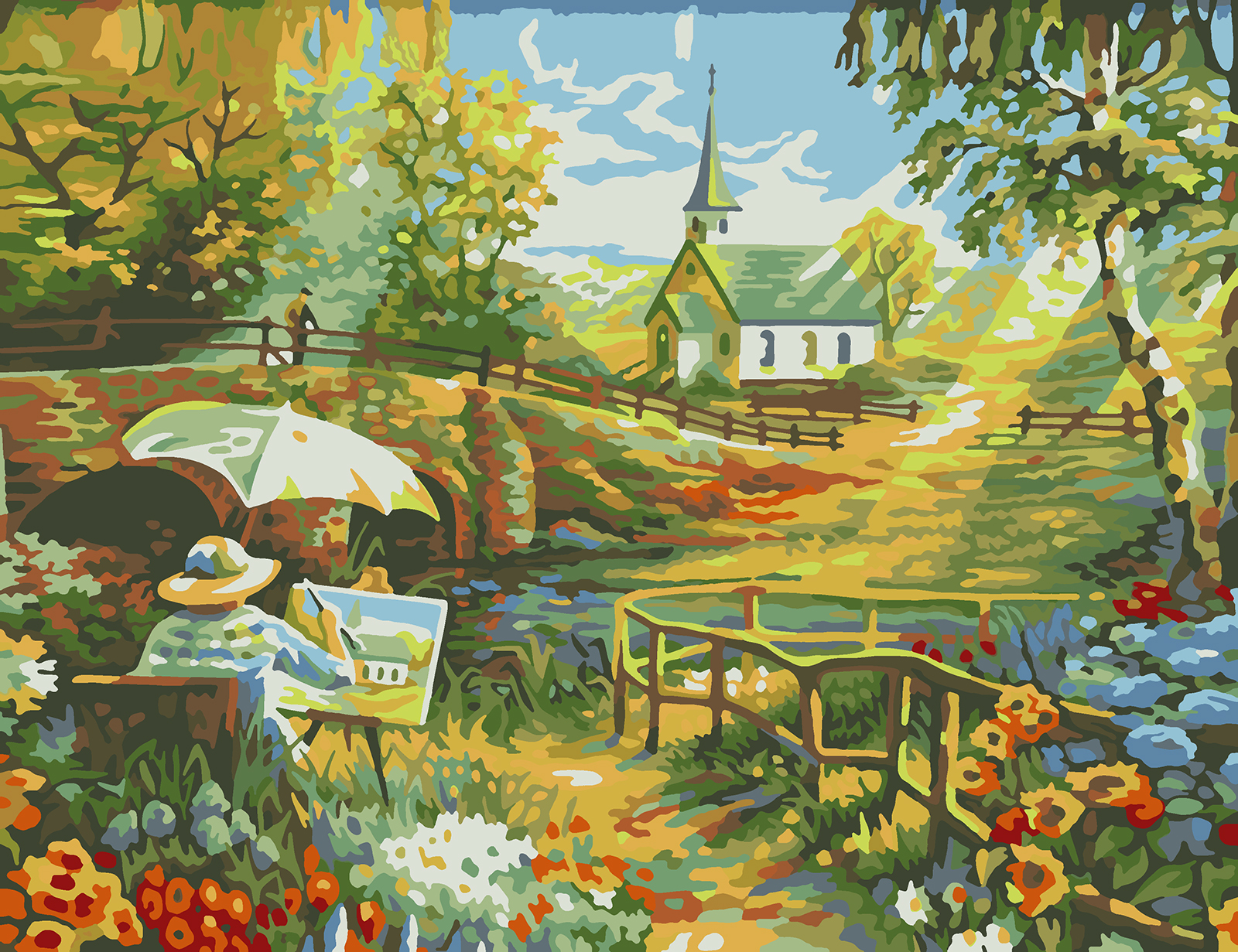 Красиво красим картины по номерам