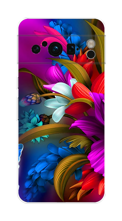 

Чехол на Google Pixel 8 Pro "Фантастические цветы", Фиолетовый;красный;синий, 271650-2