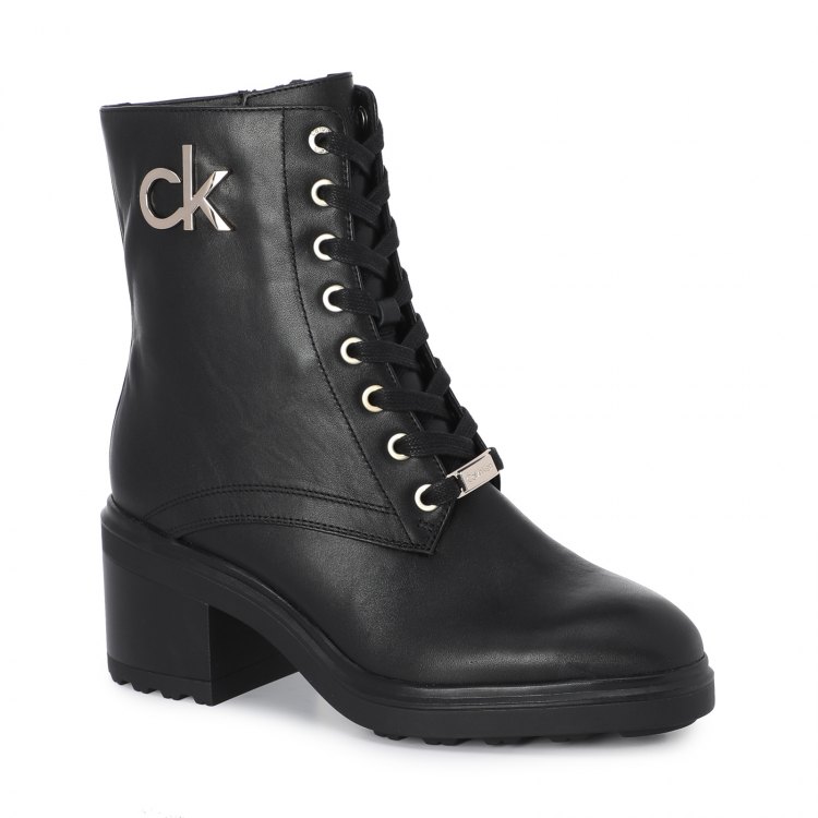 фото Женские ботинки calvin klein cleat lace up ankle 35 hw0hw00587 цв. черный 40 eu