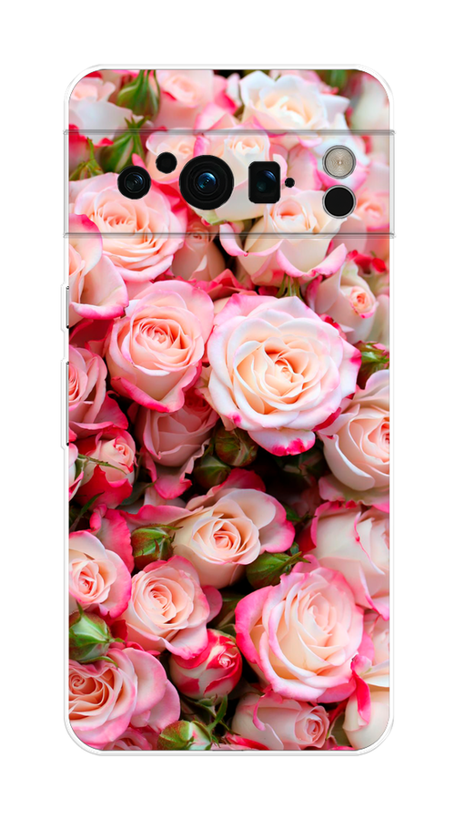 

Чехол на Google Pixel 8 Pro "Много роз", Розовый, 271650-2