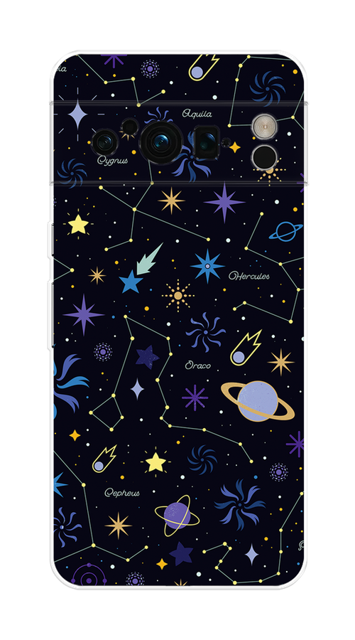 

Чехол на Google Pixel 8 Pro "Цветной космос", Желтый, 271650-2