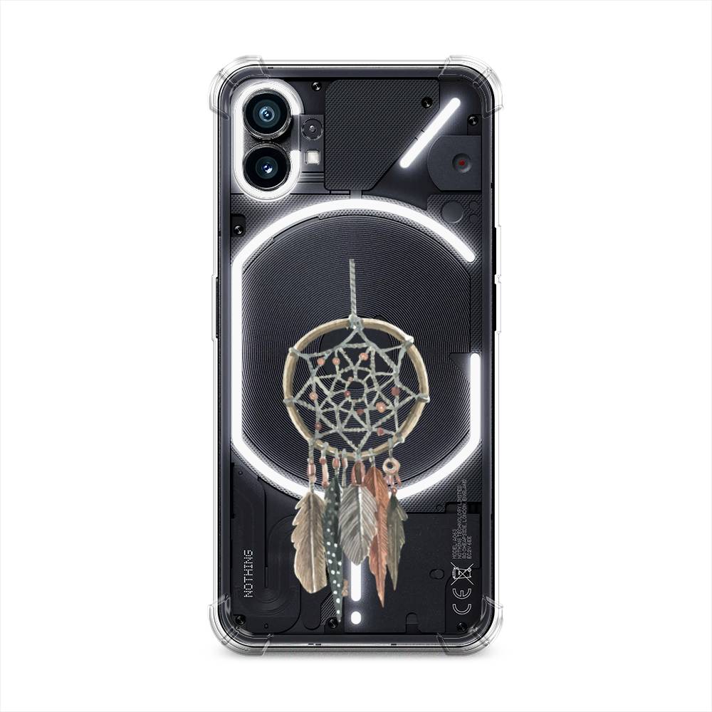

Чехол Awog на Nothing Phone (1) "Ловец снов с перьями", Коричневый;зеленый, 3300151-1