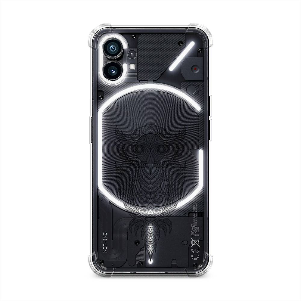 

Чехол Awog на Nothing Phone (1) "Филин графика", Черный, 3300151-1