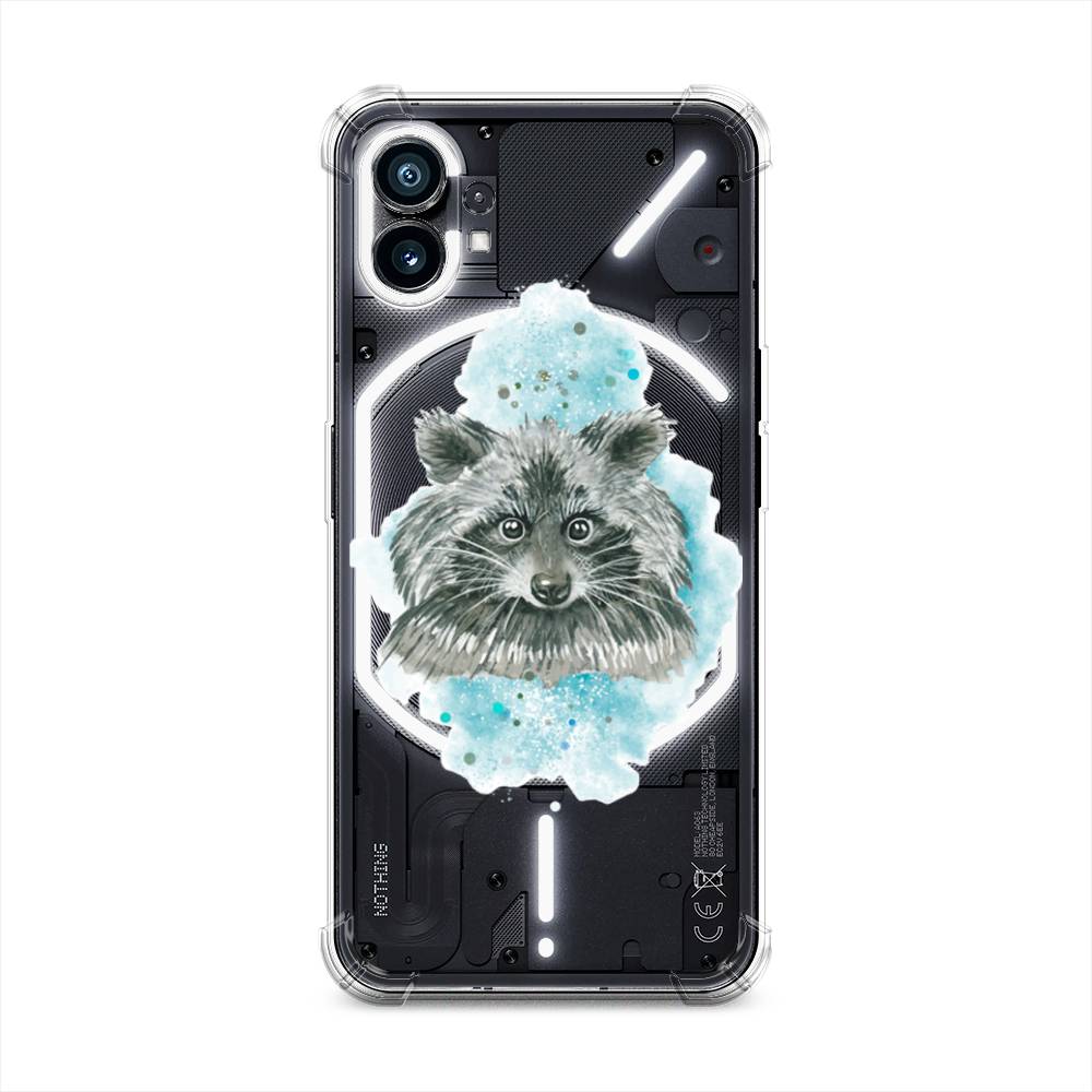 

Чехол Awog на Nothing Phone (1) "Енот в голубом облаке", Голубой, 3300151-1