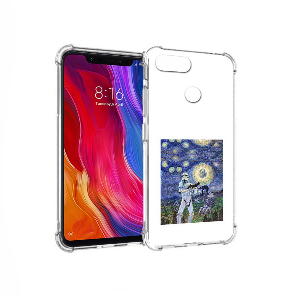 

Чехол MyPads Tocco для Xiaomi Mi 8 Lite star wars звездная ночь (PT119514.309.23), Прозрачный, Tocco