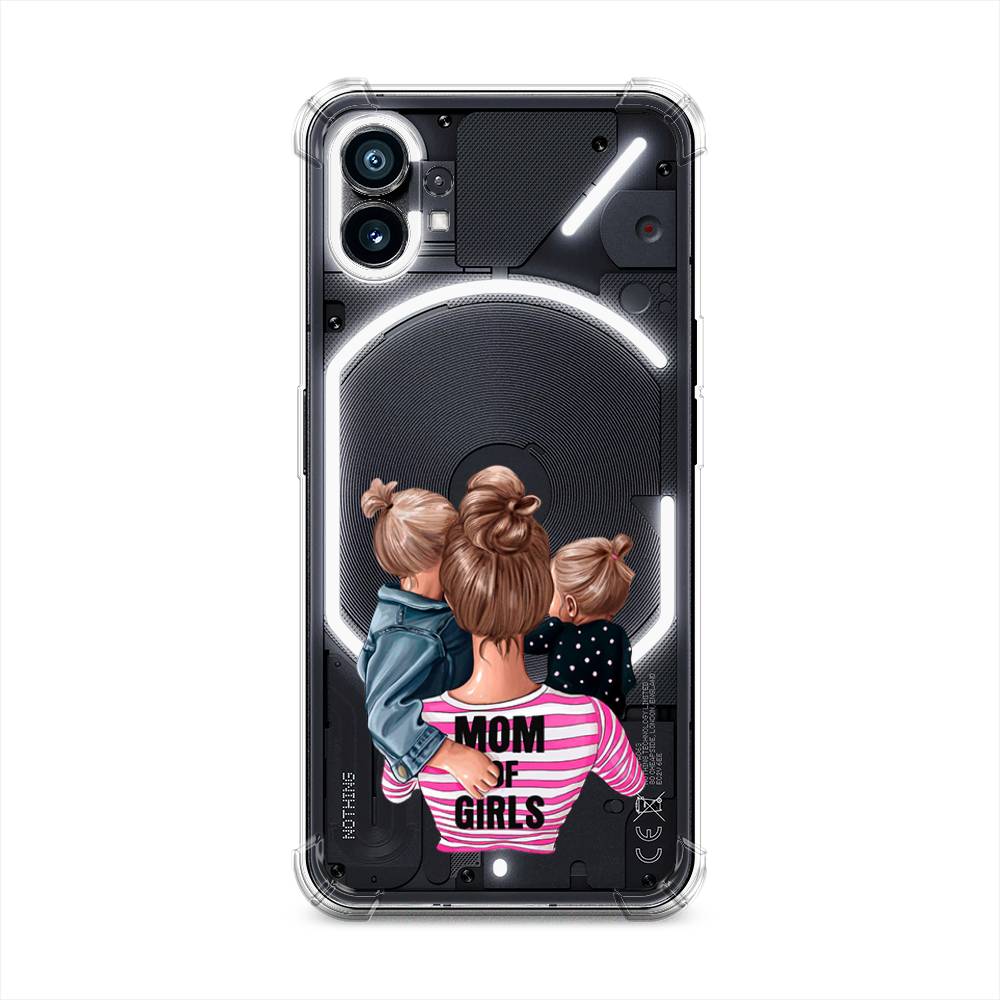 

Чехол Awog на Nothing Phone (1) "Mom of Girls", Синий;розовый;черный, 3300151-1