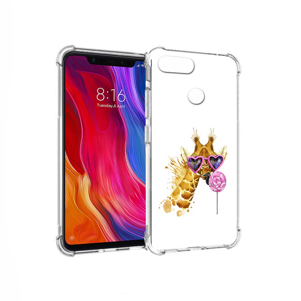 

Чехол MyPads Tocco для Xiaomi Mi 8 Lite акварельный жираф (PT119514.309.217), Прозрачный, Tocco