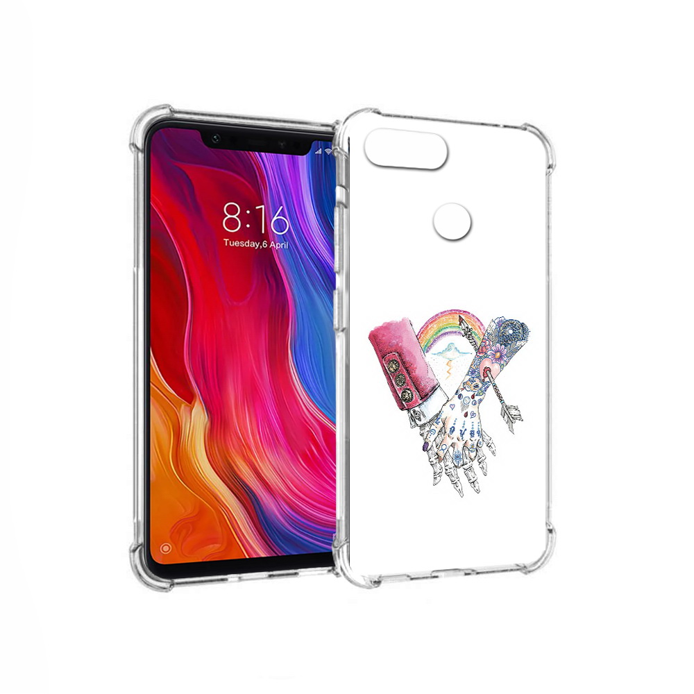 

Чехол MyPads Tocco для Xiaomi Mi 8 Lite абстракция руки в татуировках (PT119514.309.212), Прозрачный, Tocco
