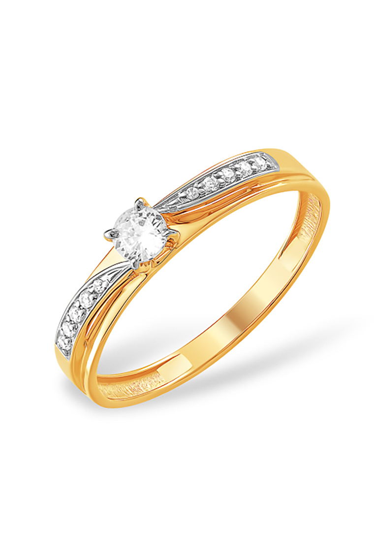 

Кольцо из желтого золота с фианитом р. , Kari Jewelry К13216157, К13216157