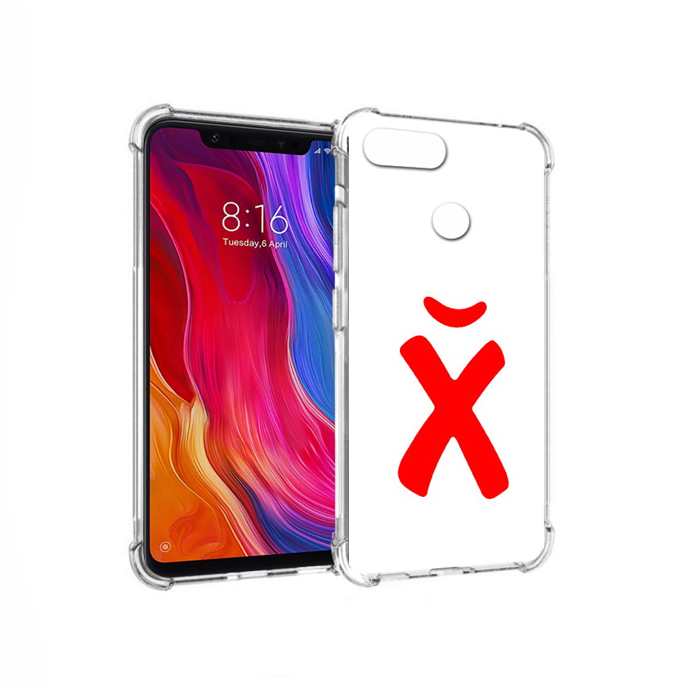 

Чехол MyPads Tocco для Xiaomi Mi 8 Lite абстракция буква х (PT119514.309.209), Прозрачный, Tocco