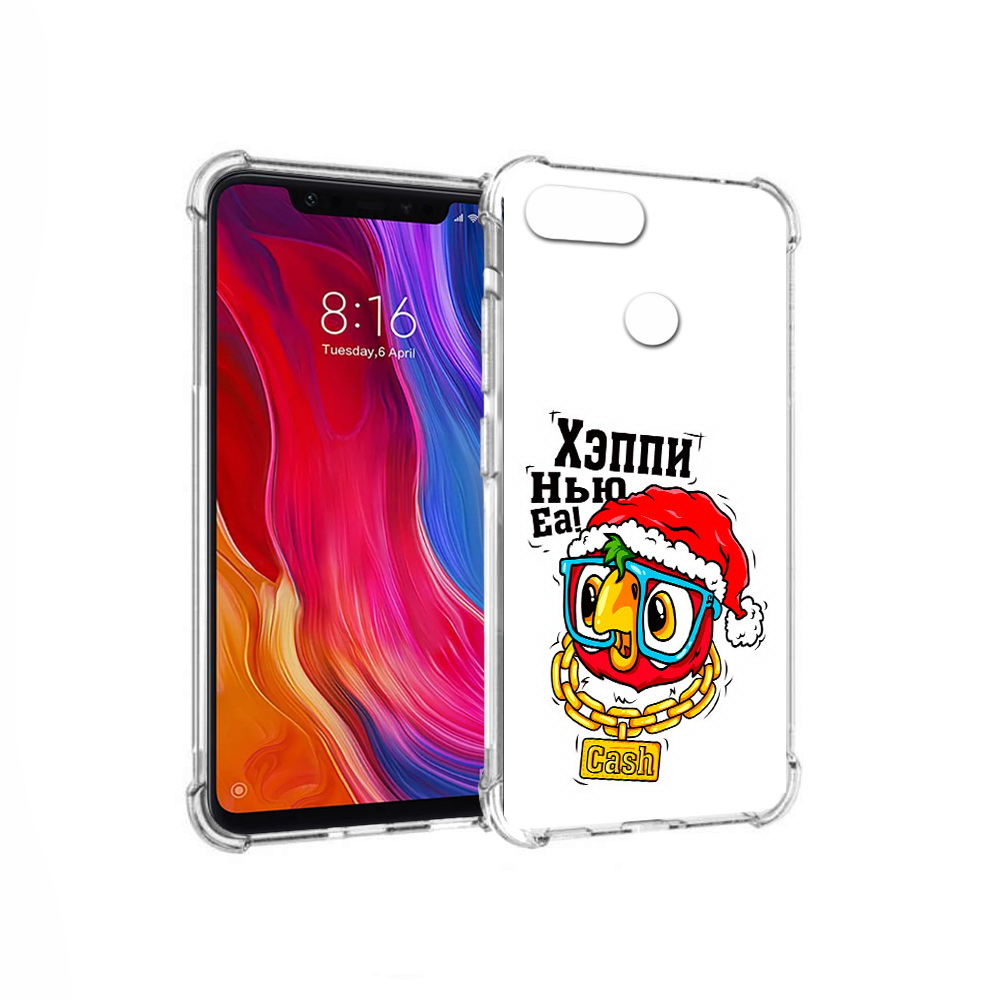 

Чехол MyPads Tocco для Xiaomi Mi 8 Lite Хэппи нью еа (PT119514.309.196), Прозрачный, Tocco
