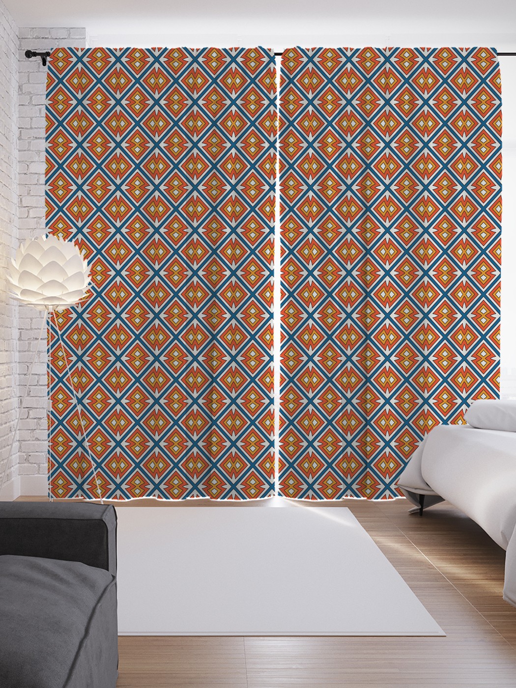 

Шторы JoyArty с фотопечатью "Орнамент в этническом стиле" из сатена, 290х265 см, Орнамент в этническом стиле