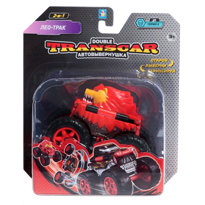 Автовывернушка 1toy Transcar Double Лео-трак, 8 см