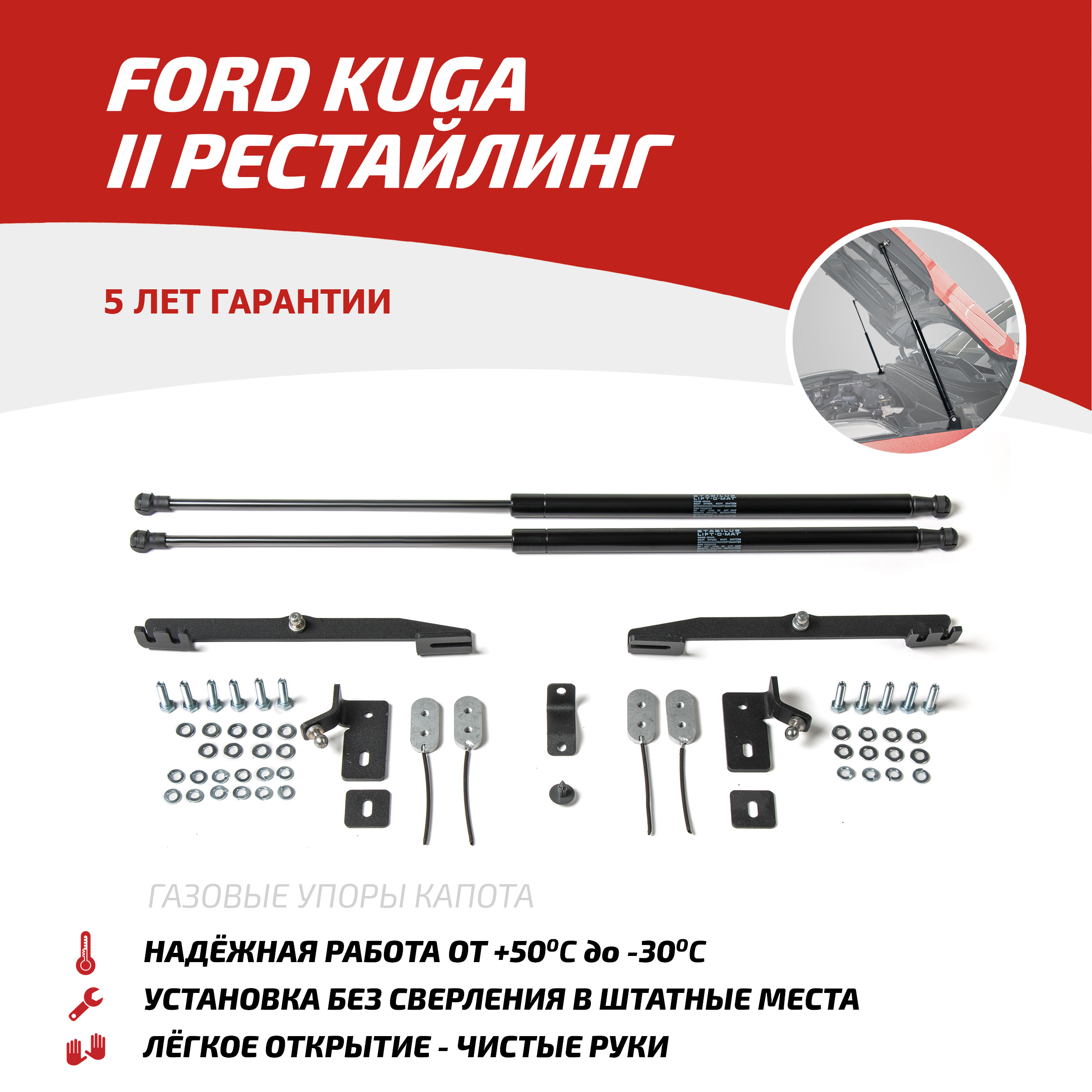 Амортизатор капота RIVAL для Ford UFDKUG021