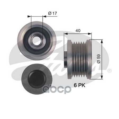 фото Муфта обгонная шкива генератора gates арт. oap7144