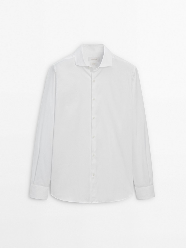 

рубашка мужская Massimo Dutti 0170/174-I2024 белая S, Белый, 0170/174-I2024