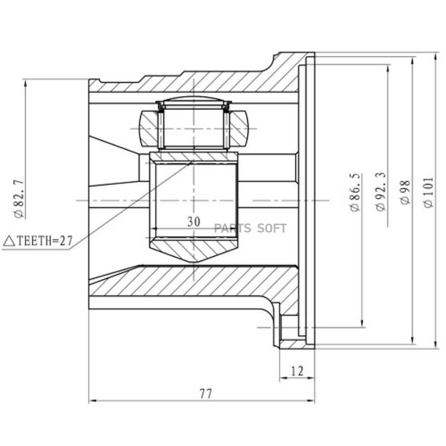 

Шрус Z87630R Zikmar