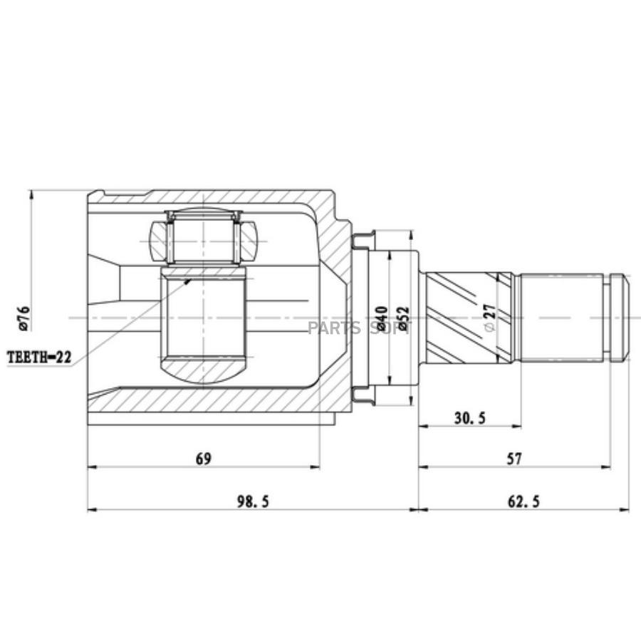 

Шрус Z87607R Zikmar