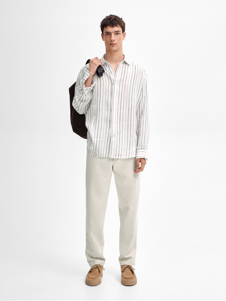 

рубашка мужская Massimo Dutti 0152/303-I2024 белая XL, Белый, 0152/303-I2024