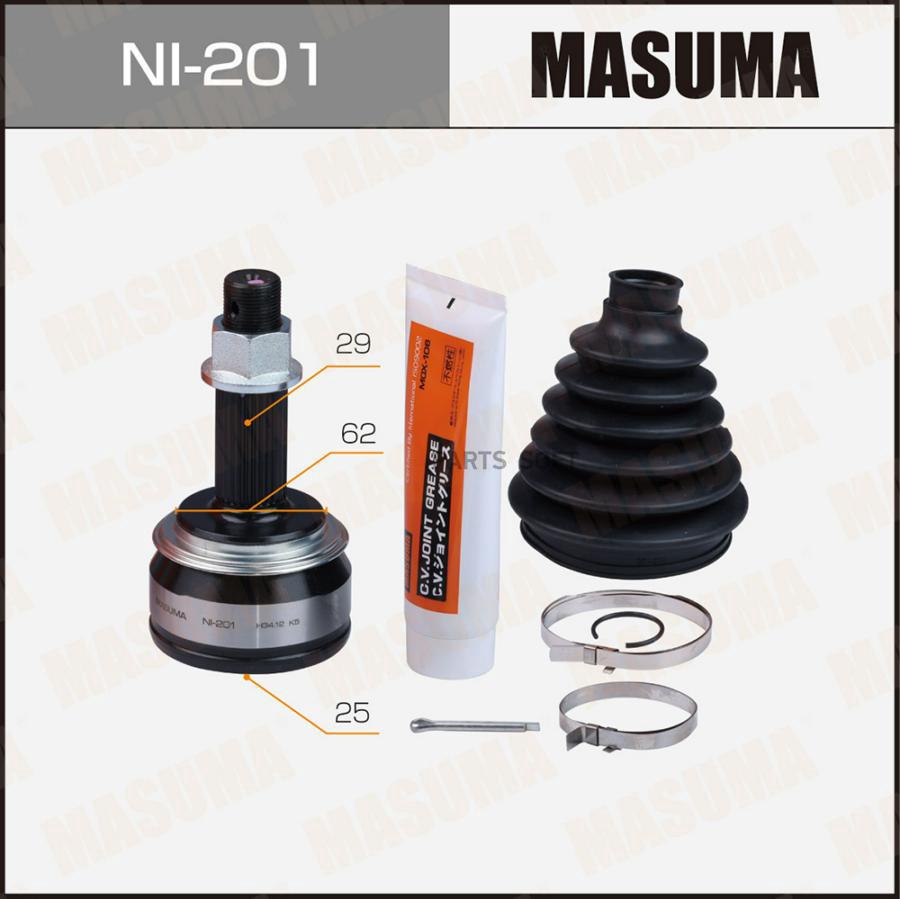 

ШРУС MASUMA 25х62х29 (1/6)