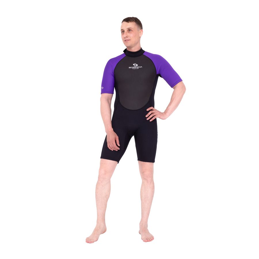 

Гидрокостюм Scorpena Hawaii Shorty муж., XL, Фиолетовый, Черный;фиолетовый, Hawaii Shorty