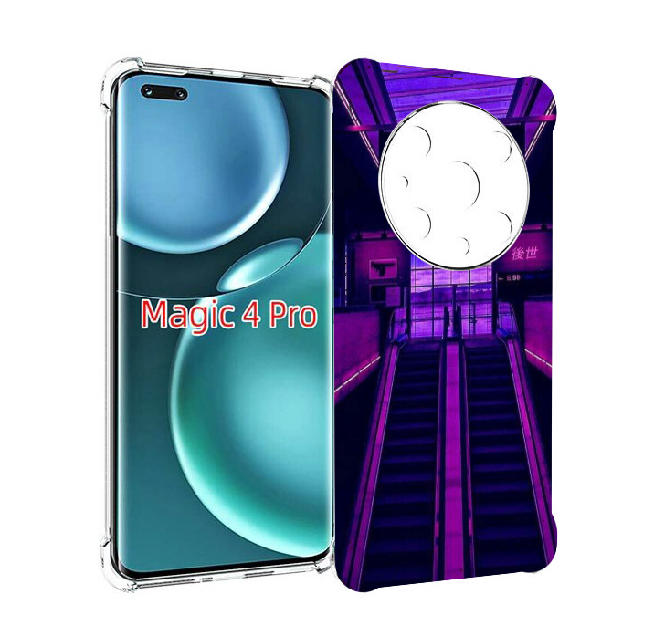 

Чехол MyPads фиолетовый эскалатор для Honor Magic4 Pro, Прозрачный, Tocco