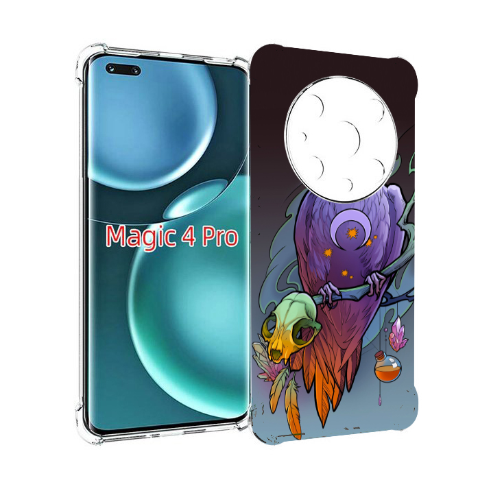 

Чехол MyPads фиолетовый ворон на ветке для Honor Magic4 Pro, Прозрачный, Tocco