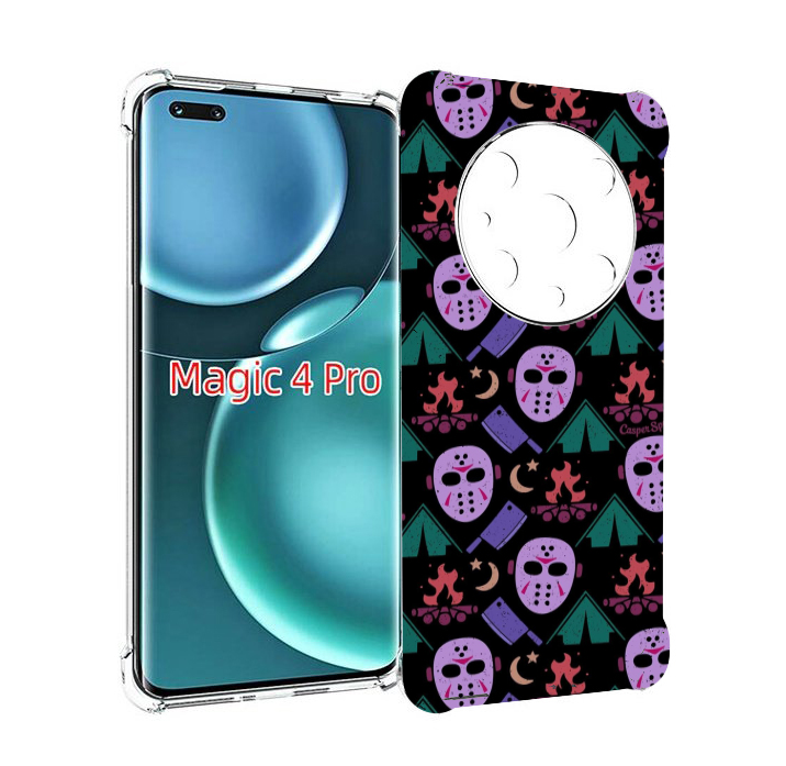 

Чехол MyPads фиолетовые маски для Honor Magic4 Pro, Прозрачный, Tocco