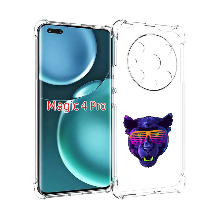 

Чехол MyPads фиолетовая пума в очках для Honor Magic4 Pro, Прозрачный, Tocco