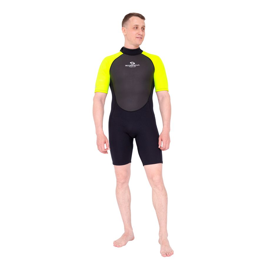 

Гидрокостюм Scorpena Hawaii Shorty муж., XS, Жёлтый неон, Черный;желтый, Hawaii Shorty