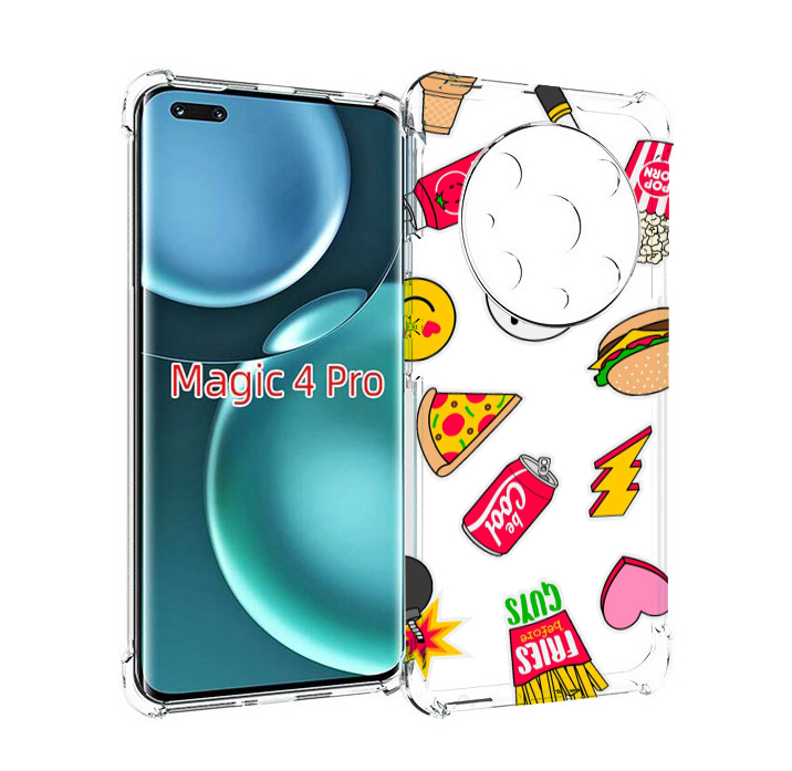 

Чехол MyPads фаст-фуд для Honor Magic4 Pro, Прозрачный, Tocco