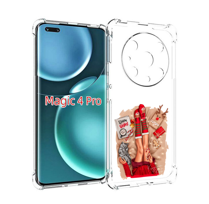 

Чехол MyPads уютный-арт женский для Honor Magic4 Pro, Прозрачный, Tocco