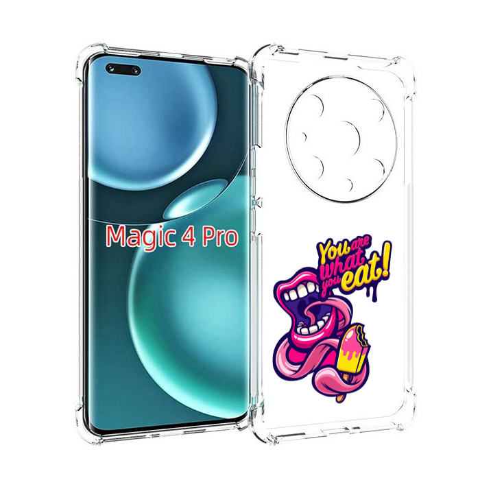 

Чехол MyPads ты-то-что-ты-ешь для Honor Magic4 Pro, Прозрачный, Tocco
