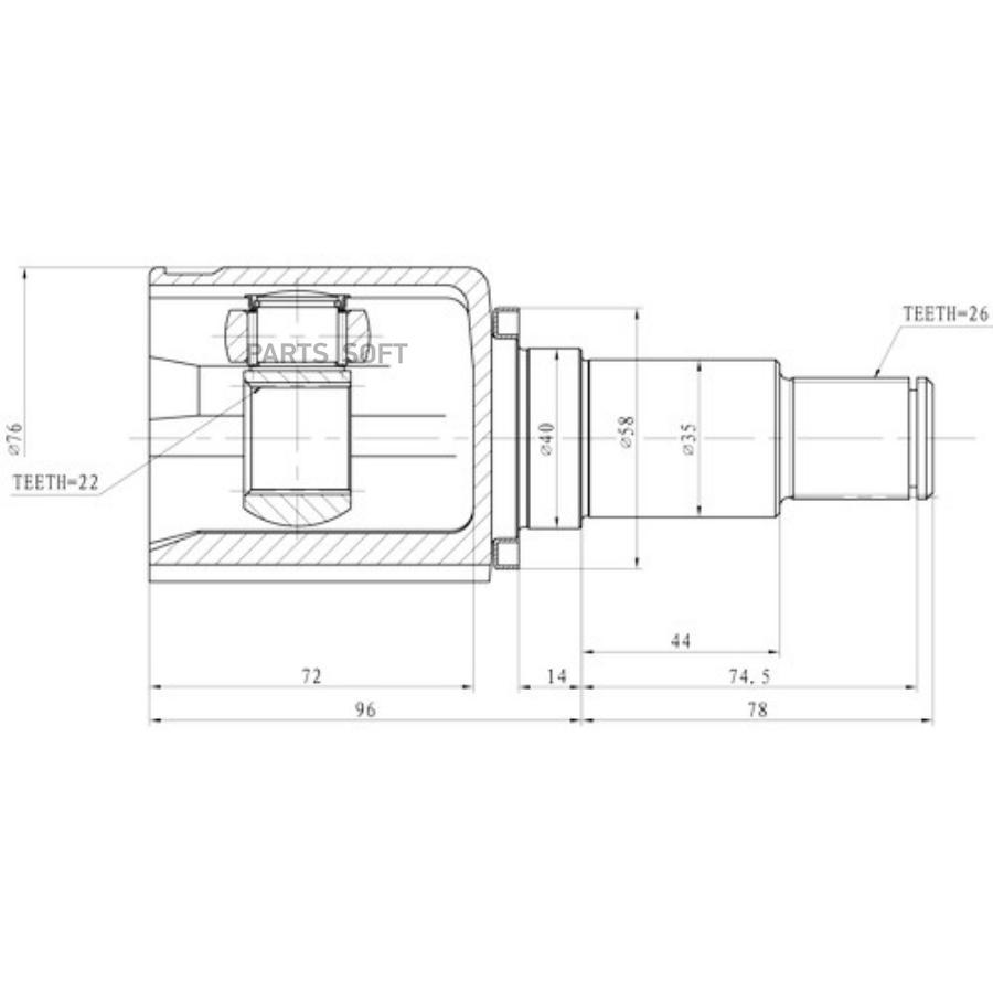 

Шрус Z87883R Zikmar
