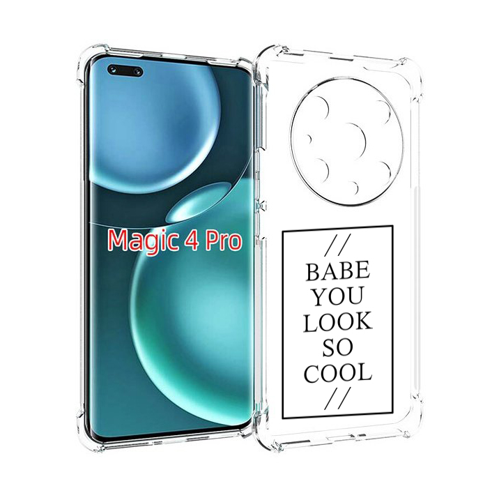 

Чехол MyPads ты-выглядишь-очень-круто для Honor Magic4 Pro, Прозрачный, Tocco