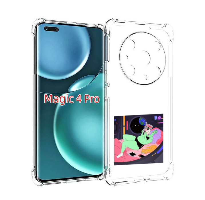 

Чехол MyPads трехглазая девушка зеленая для Honor Magic4 Pro, Прозрачный, Tocco