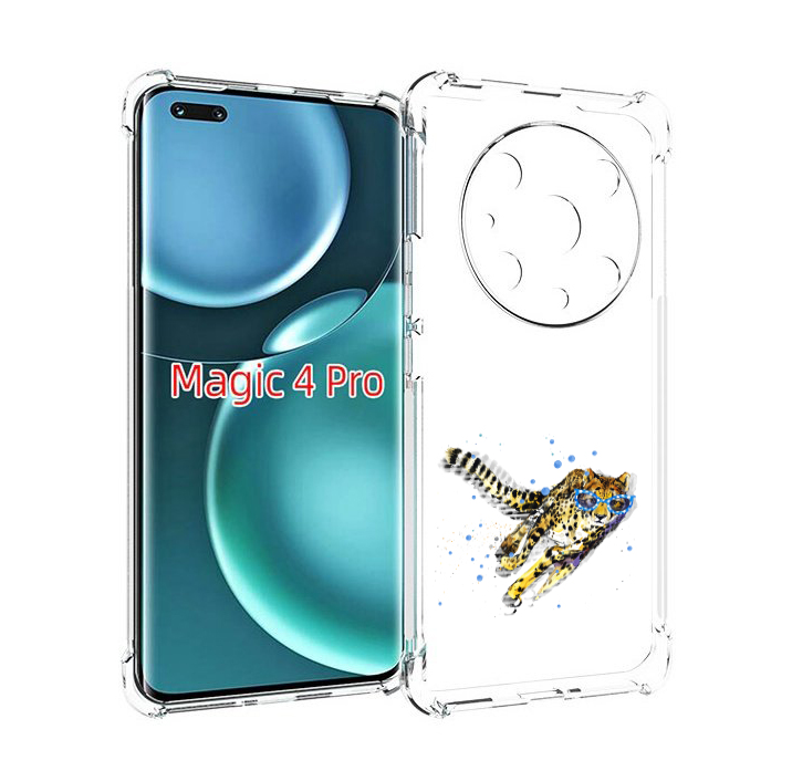 

Чехол MyPads гепард в очках для Honor Magic4 Pro, Прозрачный, Tocco