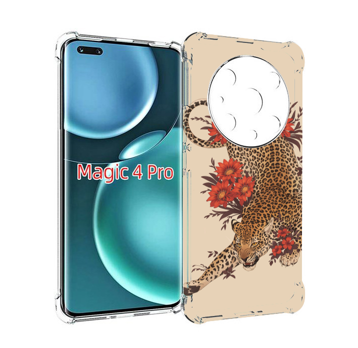 

Чехол MyPads тигр-из-цветов для Honor Magic4 Pro, Прозрачный, Tocco