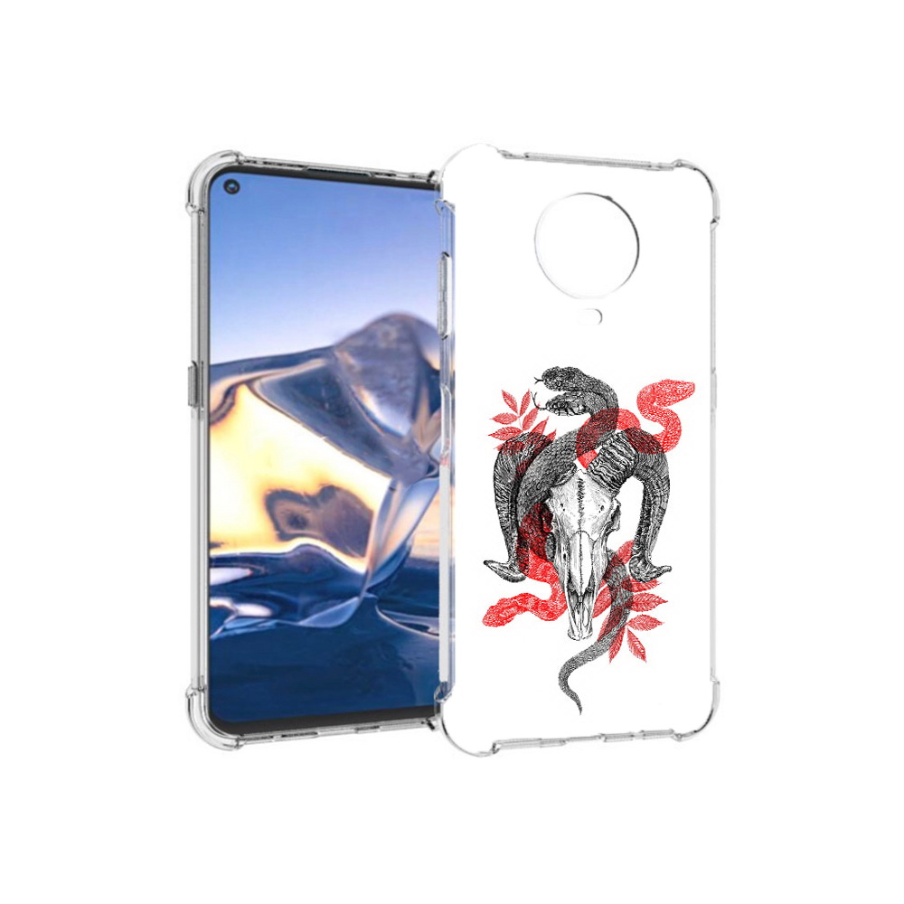 

Чехол MyPads Tocco для Nokia G10 змея в черепе рисунок (PT171673.98.365), Tocco